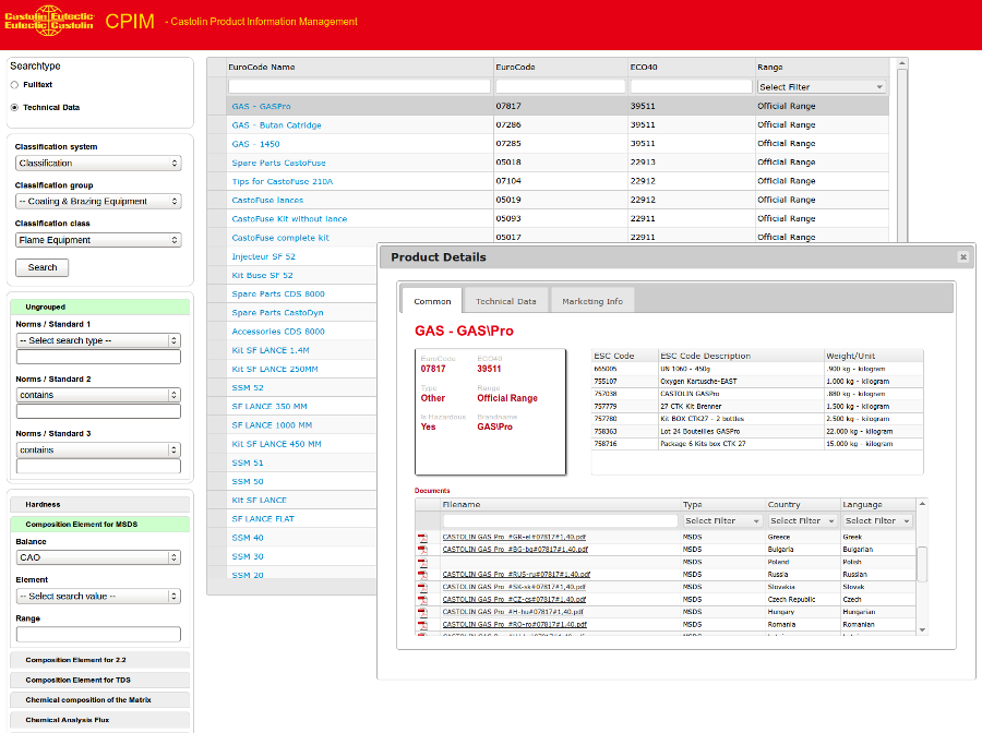 Produktsuche über Alterra PIM im Intranet Produktsuche über Alterra PIM im Intranet