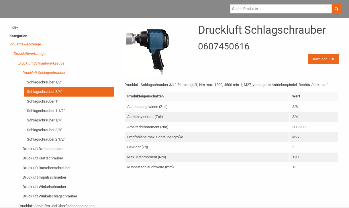 PIM: Produkt mit technischen Attributen PIM: Produkt mit technischen Attributen